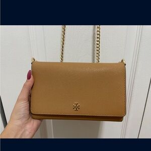 Tory Burch Brown Leather Crossbody Bag